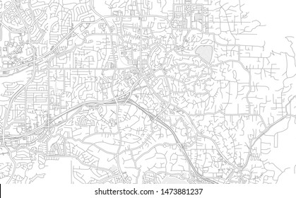 Vista, California, USA, bright outlined vector map with bigger and minor roads and steets created for infographic backgrounds.