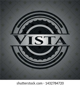 Vista dark badge. Vector Illustration. Detailed.