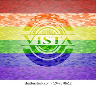 Vista lgbt colors emblem 