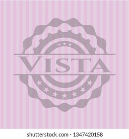 Vista pink emblem. Retro