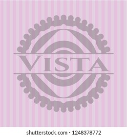 Vista vintage pink emblem