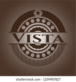 Vista wood emblem. Vintage.