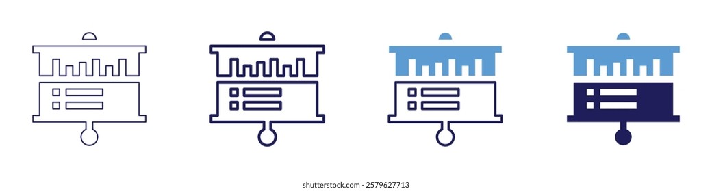 Visual aids icon in 4 different styles. Thin Line, Line, Bold Line, Duotone. Duotone style. Editable stroke.