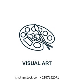 Visual Art icon. Monochrome simple icon for templates, web design and infographics