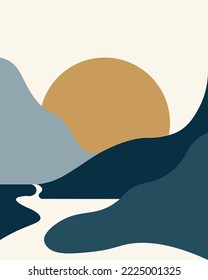 Visual art, Vertical minimalist background, Modern illustration.