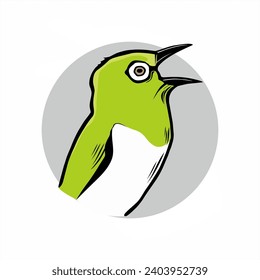 The visual of birds singing loudly can be used as a logo or community symbol