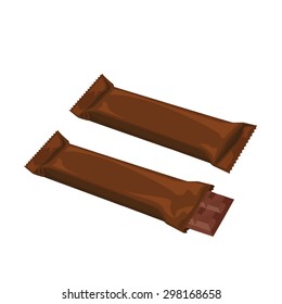 visual of brown  wrap plastic foil packet, packaging or wrapper for biscuit, wafer, crackers, sweets, chocolate bar, candy bar, snacks. 2