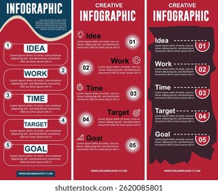 Infografía visual de negocios para análisis económico