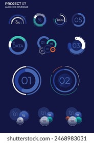 Visual charts. Finance elements commercial vector illustration.
