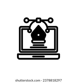 Bilddesign-Symbol oder Logo-Design einzelne Zeichen Vektorgrafik - Hochwertige Vektorsymbol-Sammlung im Stil von Schwarzen Umrissen. Symboldesign