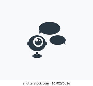 Visual communication icon isolated on clean background. Visual communication icon concept drawing icon in modern style. Vector illustration for your web mobile logo app UI design.