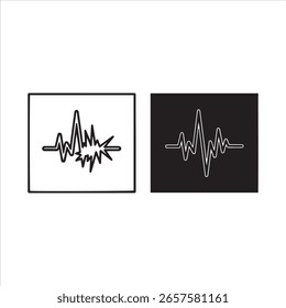 Una comparación visual de una onda de sonido sobre un fondo blanco y negro.