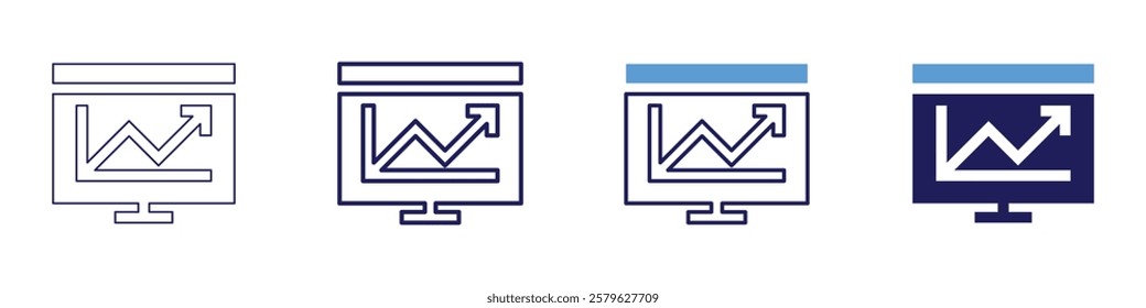 Visual consistency icon in 4 different styles. Thin Line, Line, Bold Line, Duotone. Duotone style. Editable stroke.