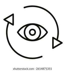 Visual Consistency icon line vector illustration