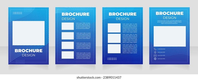 Visual content creation conference blank brochure layout design. Vertical poster template set with empty copy space for text. Premade corporate reports collection. Editable flyer paper pages