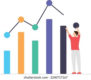 Visual Data, Presentation mockup. Modern business slide template, creative corporate advertising layout
