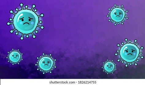 Ilustraciones concepto virus corona. Covid-19 en Wuhan, China, propagación global. 
