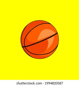 visual design or clip art of an orange basketball