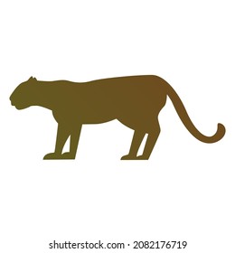 ilustración visual de diseño de una forma tigre