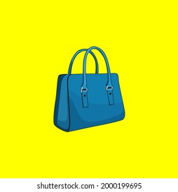 
visual design, illustration, vector, blue tote bag clipart