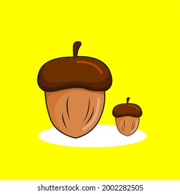 visual design, illustration, vector, clip art of nuts often eaten by squirrels