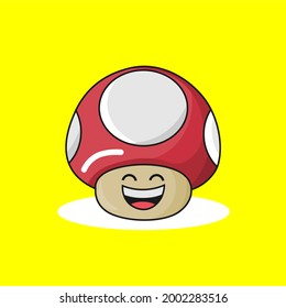 
visual design, illustration, vector, clip art, caricature of a mushroom