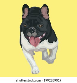 Un diseño visual inspirado en un animado bulldog.