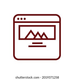 visual design, landing page icon or symbol