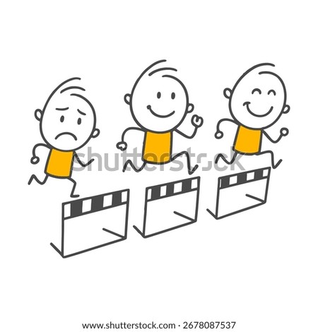Visual design of strong and resilient individuals overcoming life’s barriers.