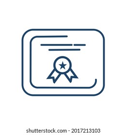 visual design of a symbol or icon of an award certificate