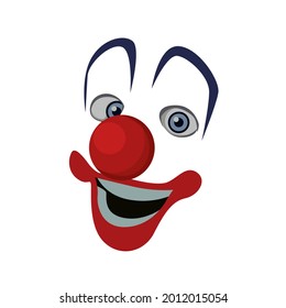 visual design, vector, clip art, clown face illustration