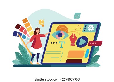 Visual Designer Illustration concept on white background