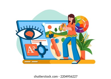 Visual Designer Illustration concept on white background