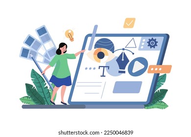 Visual Designer Illustration concept on white background