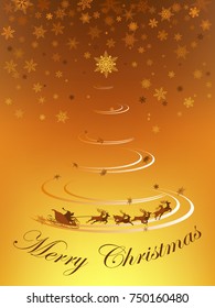 Visual drawing of Marry Christmas and New Year greeting beautiful card,nature spring concept on sunset light background for vector illustration