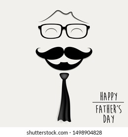 Visual drawing of paper pictograph logo in father day, concept hero business man on white color background and copy space vector illustration, minimal stylish