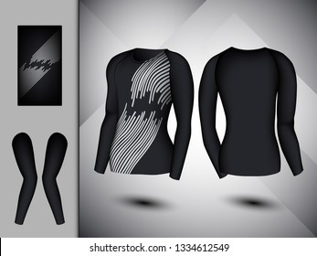 Visual drawing set of elastic stylish body clothes, firmly compressed for men or women trendy fashion clothes collage athletes use fitness, flat lay, beautiful design style for vector illustration 11