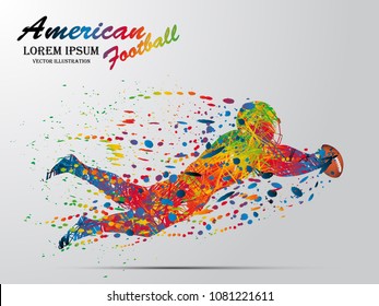 Visual drawing silhouettes of runner and jump competing finish line winning a race at american football game, , healthy lifestyle and sport concepts, abstract black and white vector illustration