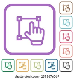 Visual editing icon vector illustration in minimalistic line icon style.