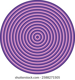 Visual effect created purple and pink circles getting progressively smaller