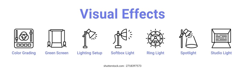 Icono de efectos visuales Anuncio y colección