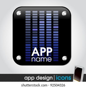 visual equalizer app icon for mobile devices