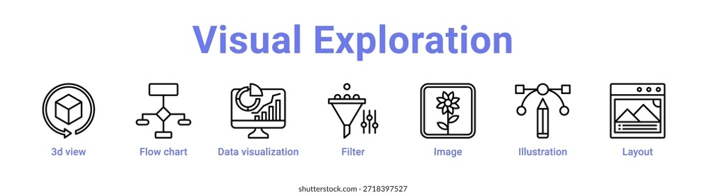 -Visual Exploration icon banner and collection