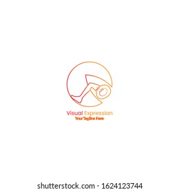Visual Expression Logo. suitable for multimedia studios and the like.
