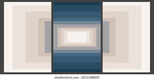Visual Focus Gradient: Serene Blue and Beige Layers with Lines – Contemporary Pattern for Presentations , Web.Abstract wallposter. 24x36 inches size of each one.
