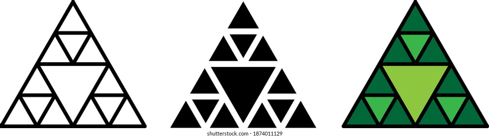 Visual Game icon , Count the triangles vector
