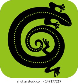 Visual Gecko icon. Vector file of gecko design.