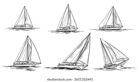 Visual guide to understanding different sailing positions and maneuvers for recreational boaters