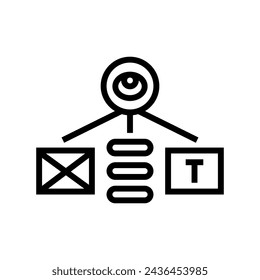 visual hierarchy ux ui design line icon vector. visual hierarchy ux ui design sign. isolated contour symbol black illustration