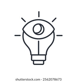 Visual icon. vector.Editable stroke.linear style sign for use web design,logo.Symbol illustration.